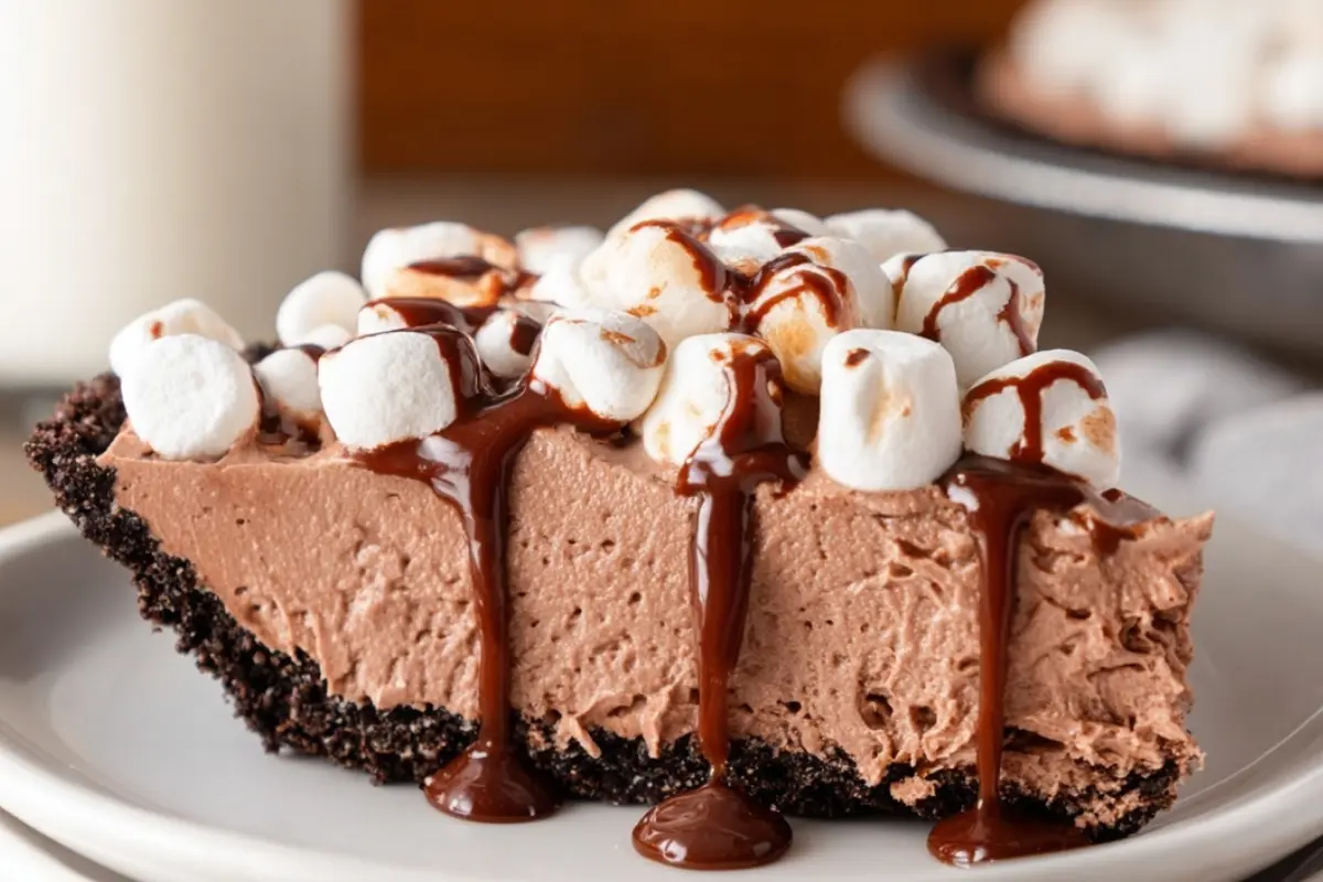 No Bake Hot Chocolate Pie
