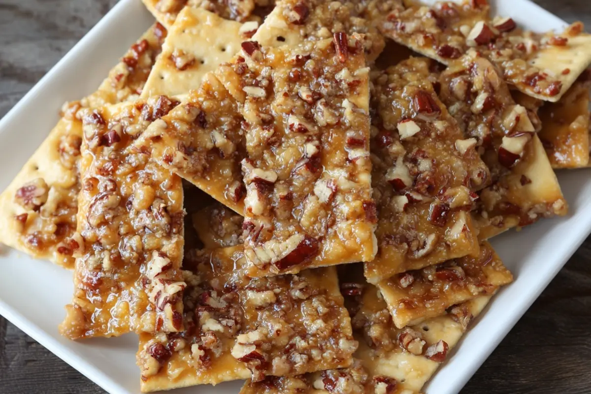 Nutty Toffee Crackers