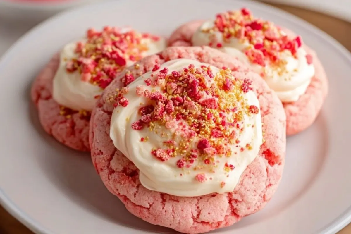 Strawberry Crunch Cookies
