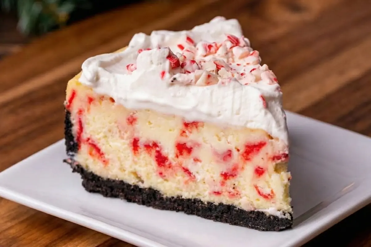 White Chocolate Peppermint Cheesecake