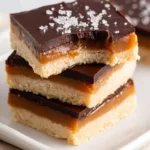Chocolate caramel shortbread bars