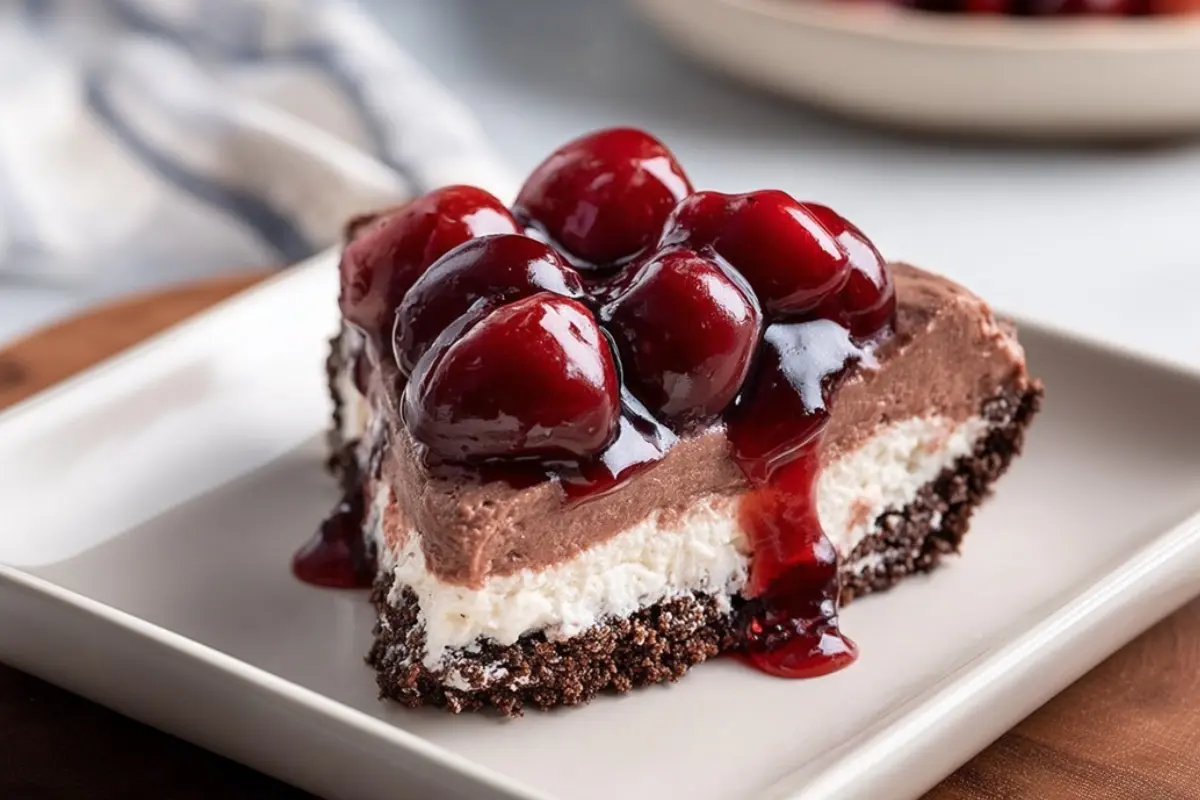 no bake Black Forest Cheesecake