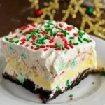 no bake Christmas dessert lasagna