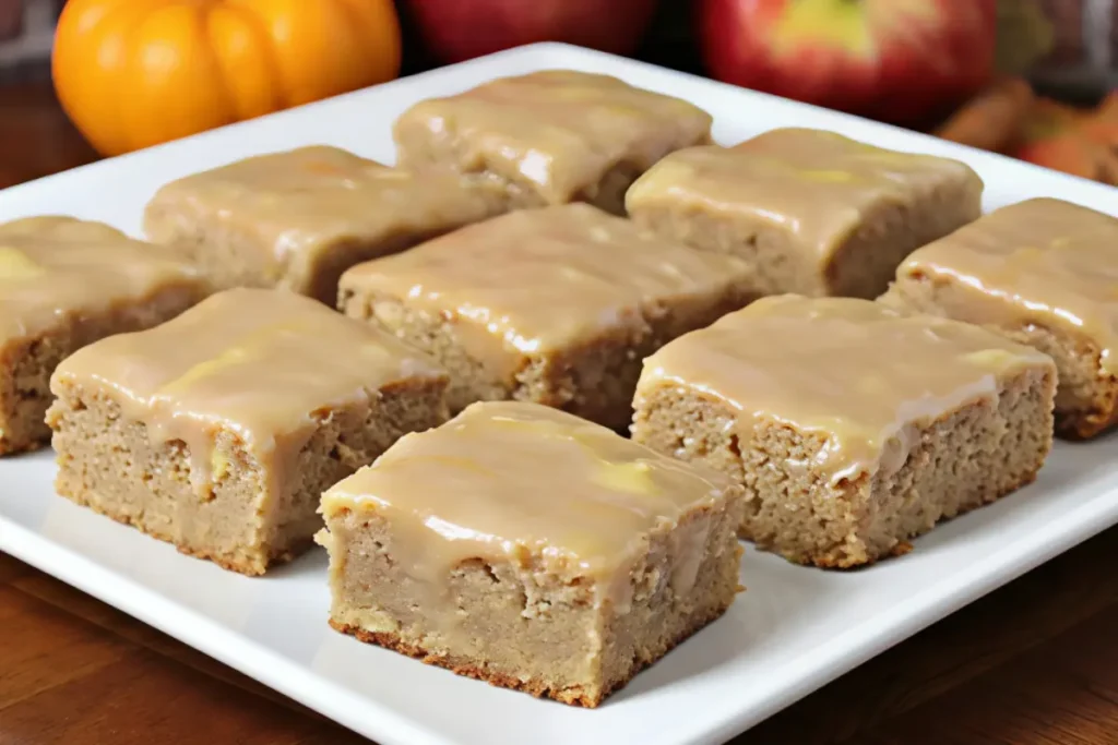 Apple Brownies with Maple Glaze