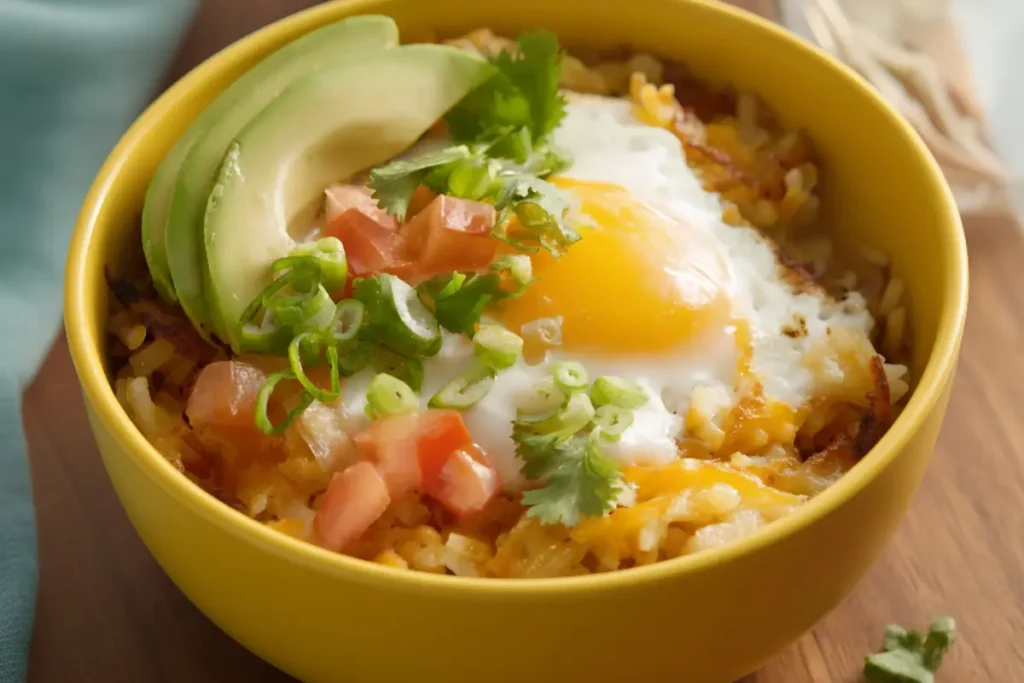 Cheesy Hash Brown Breakfast Bowl