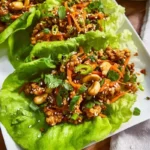 Chicken Lettuce Wraps with Thai Chili Sauce