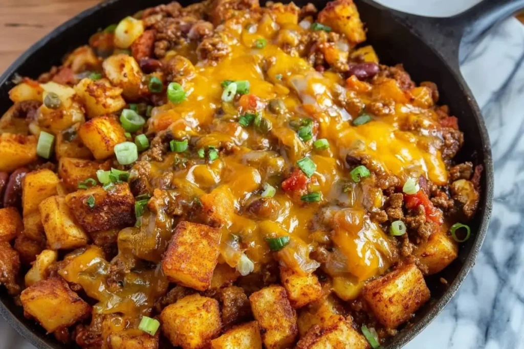Chili Cheese Potato Skillet