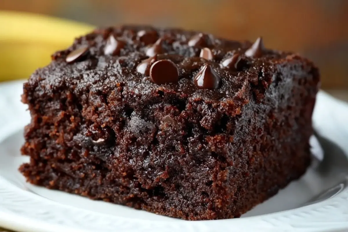 Chocolate Banana Applesauce Cake