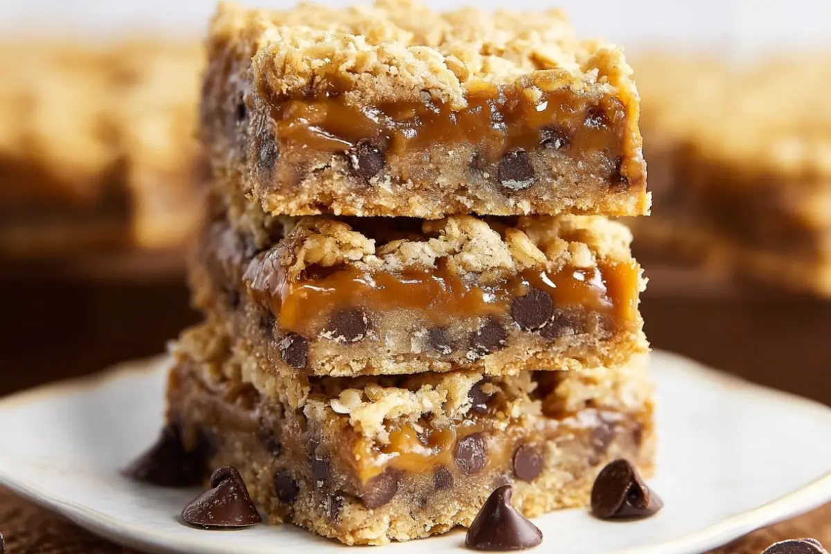 Chocolate Caramel Oatmeal Bars