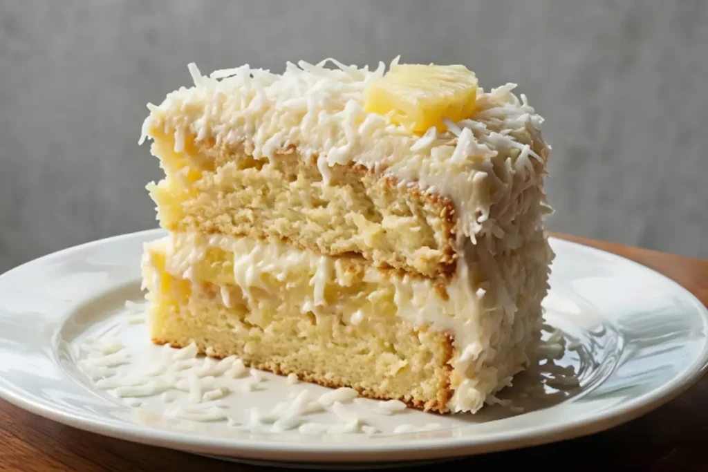 Coconut Cake with Pineapple Filling