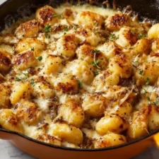 French Onion Skillet Gnocchi Recipe