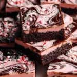Layered Peppermint Brownies