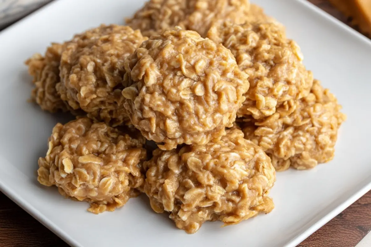 No Bake Peanut Butter Oatmeal Cookies
