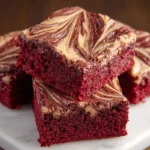 Orange Red Velvet Nutella Brownies