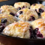 Sweet Blueberry Biscuits With Lemon Glaze