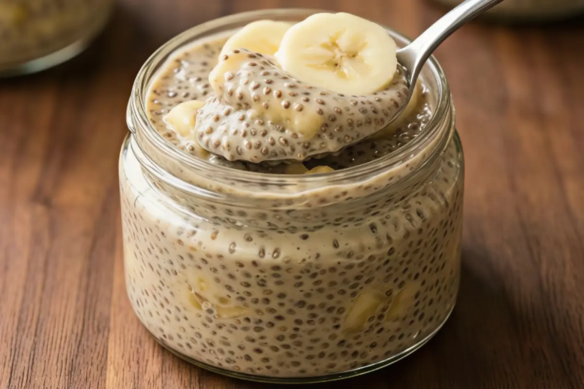 Banana Chia Honey Milk Pudding