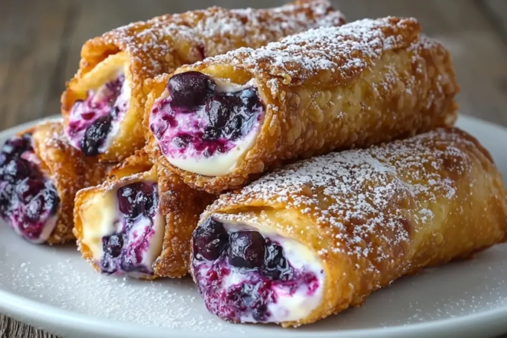 Blueberry Cream Cheese Egg Rolls