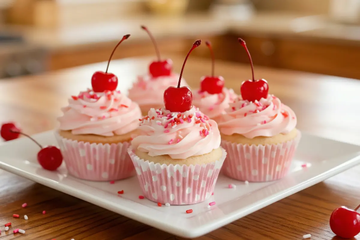 Cherry Almond Cupcakes