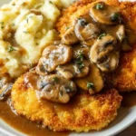 Chicken Schnitzels and Mushroom Gravy