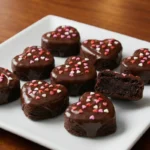 Chocolate Dipped Brownie Hearts