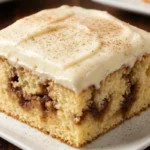 Cinnamon Roll Poke Cake