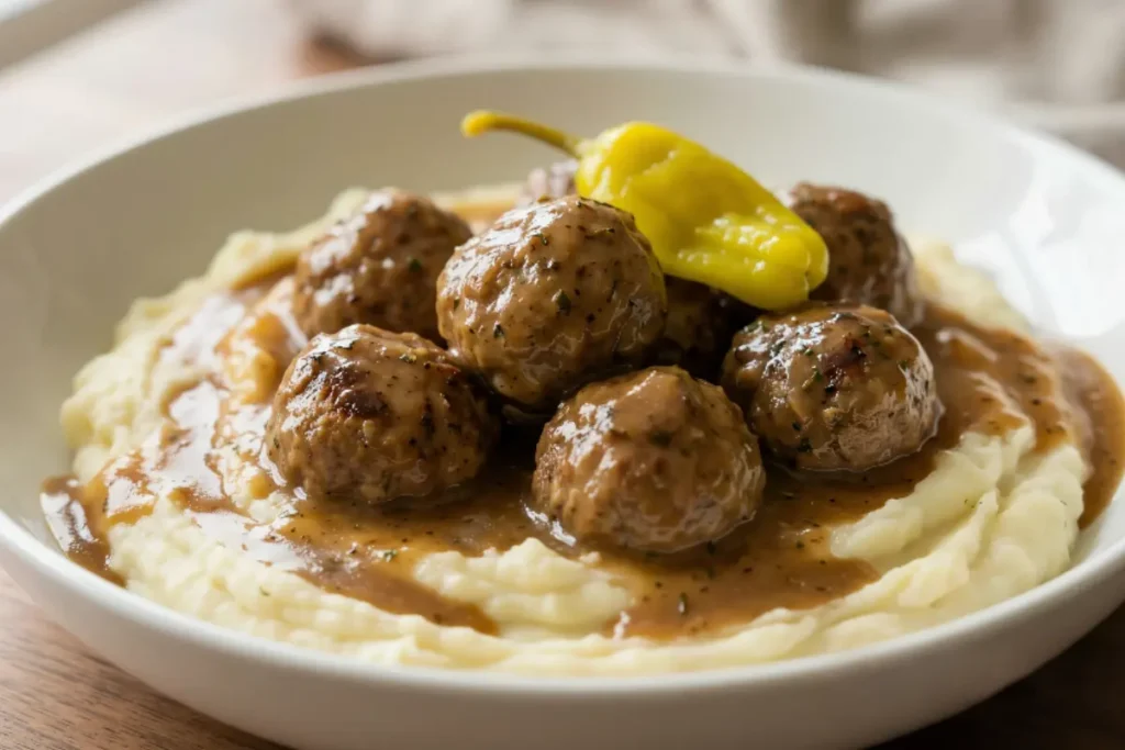 Crockpot Mississippi Meatballs