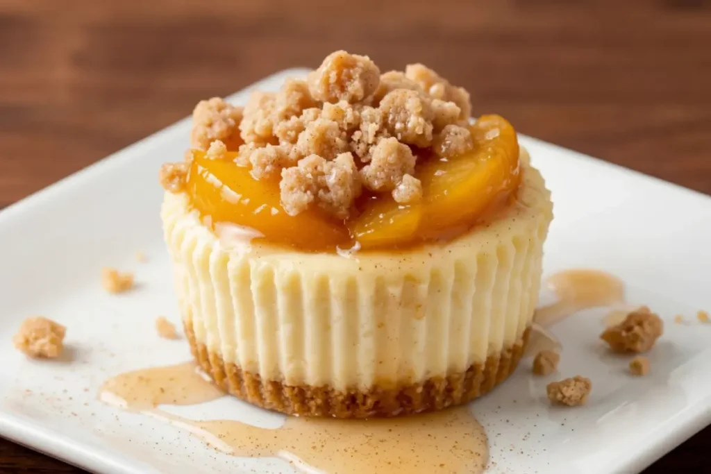 Peach Cobbler Cheesecake Bites