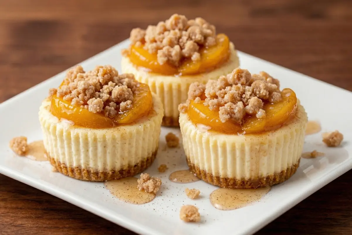 Peach Cobbler Cheesecake Bites Recipe