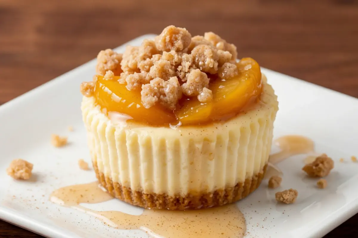 Peach Cobbler Cheesecake Bites