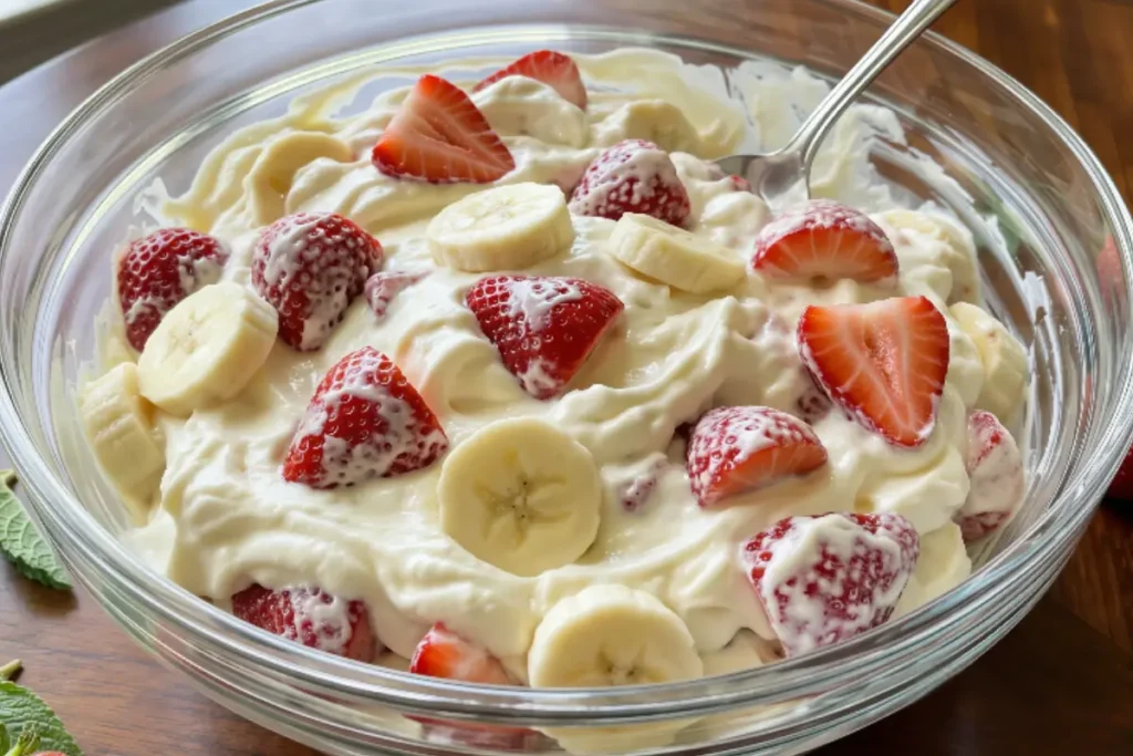 Strawberry Banana Cheesecake Salad