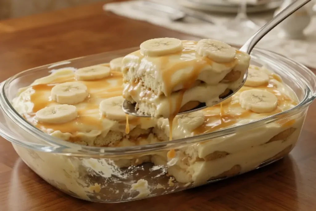 Banana Pudding Tiramisu with Caramel