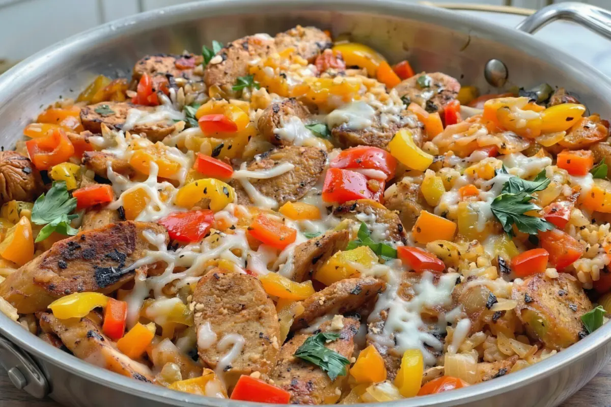 Chicken Sausage Rice Skillet