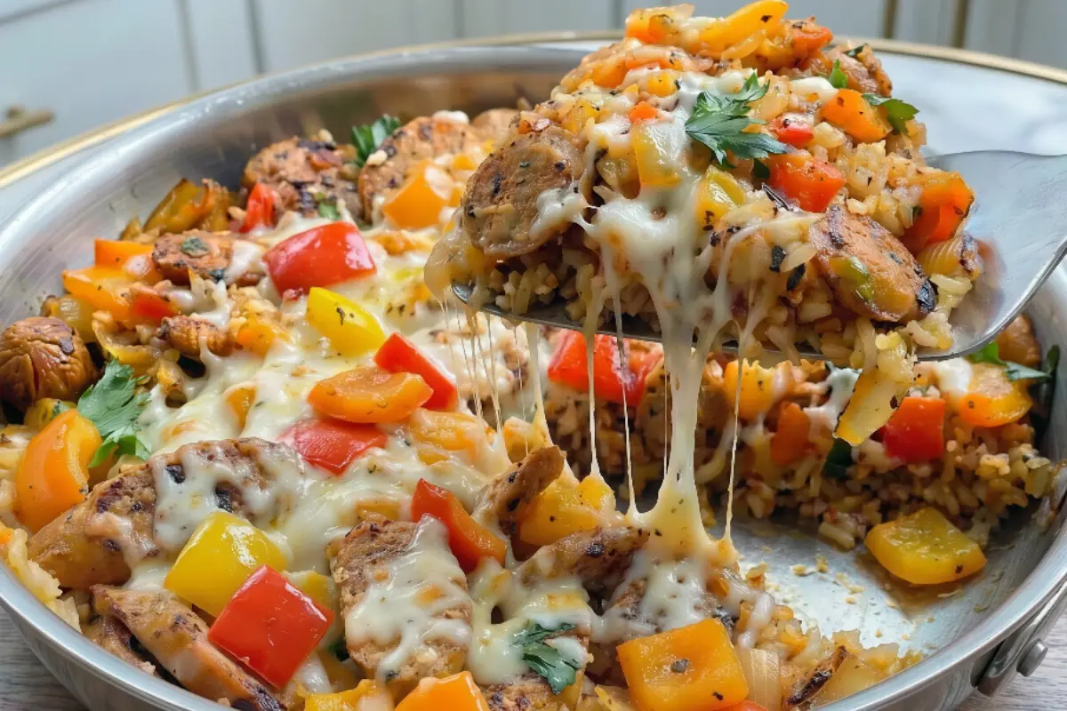 Chicken Sausage and Cauliflower Rice Skillet