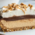 No Bake Peanut Butter Chocolate Pretzel Pie