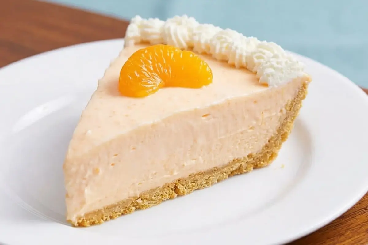 Orange Creamsicle Icebox Pie Dessert