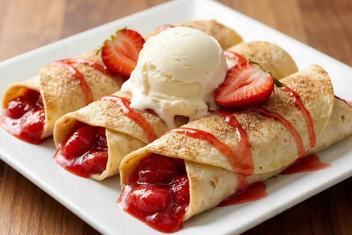 Strawberry Pie Enchiladas