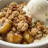 Easy caramelized banana crumble