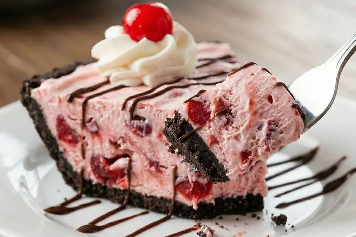 No-Bake Cherry Ice Cream Pie
