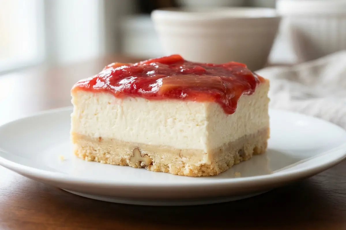 Rhubarb Cheesecake bar