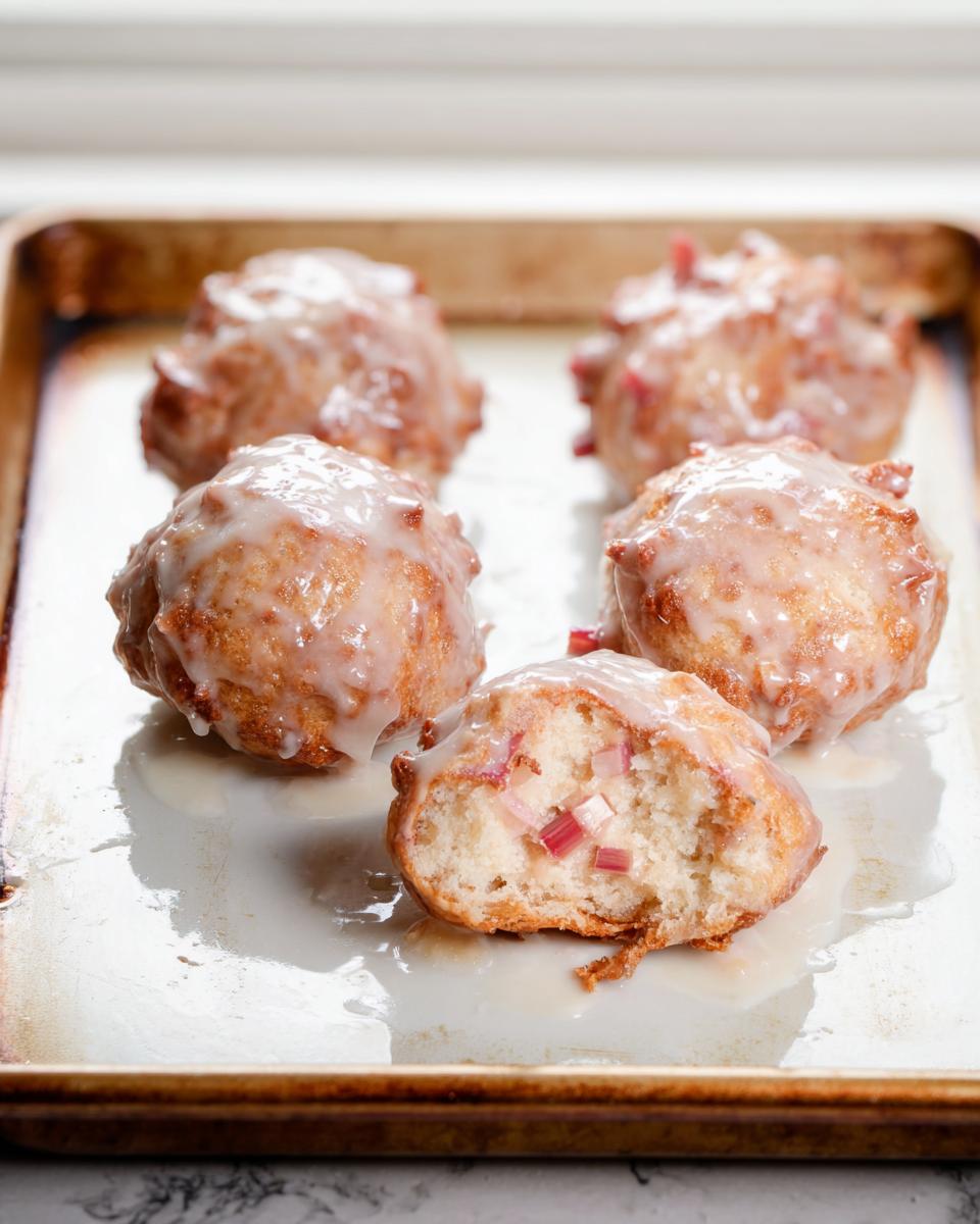 Baked Rhubarb Fritters - detail 1