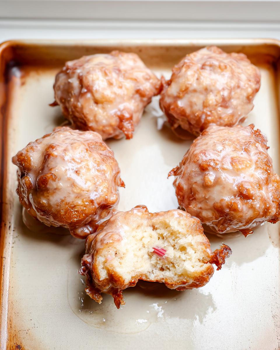 Baked Rhubarb Fritters - detail 2