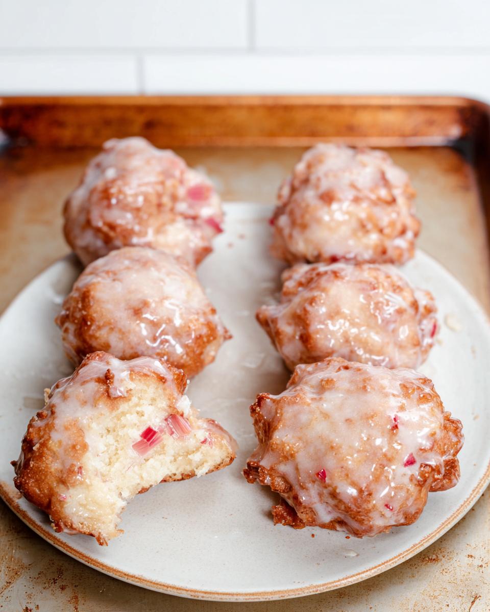 Baked Rhubarb Fritters - detail 3