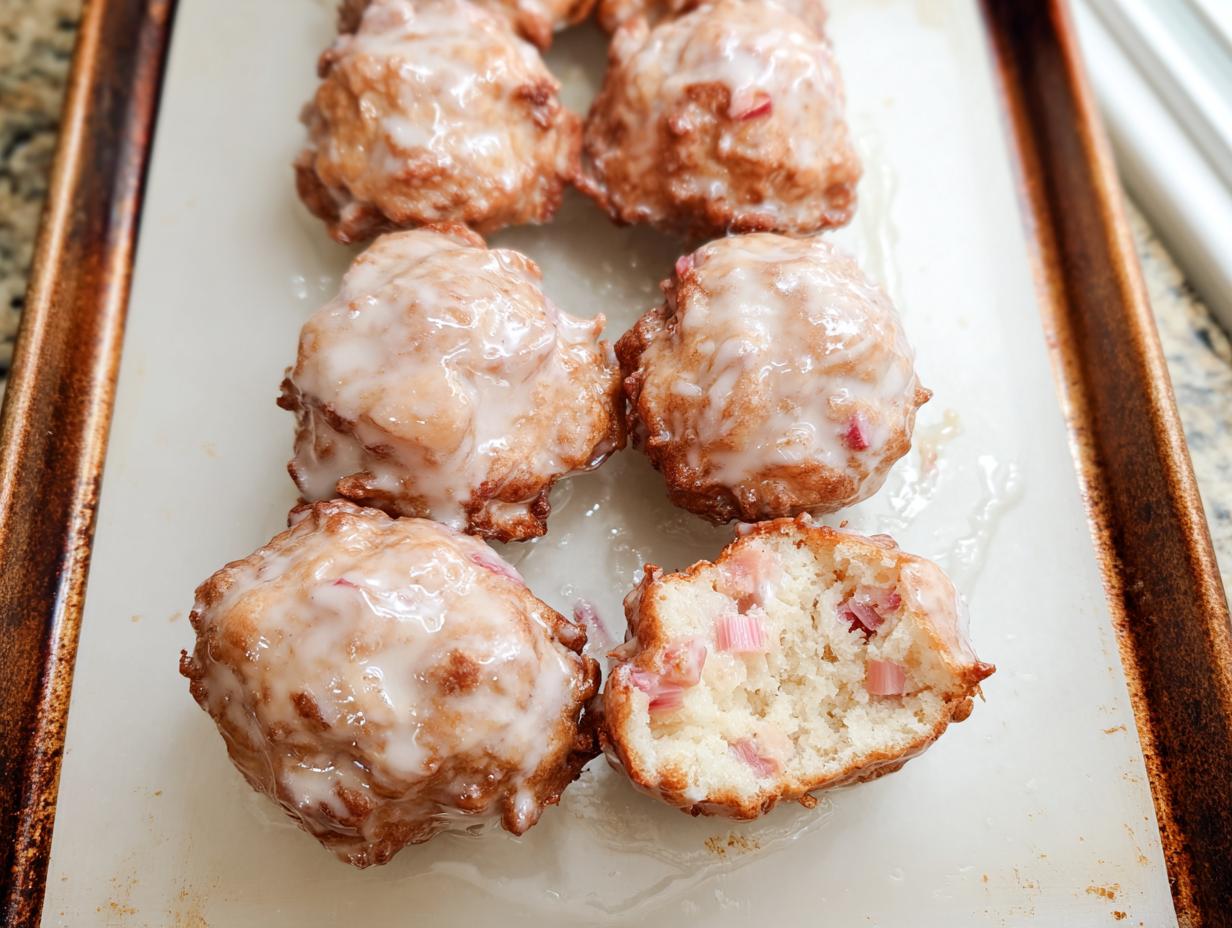 Baked Rhubarb Fritters