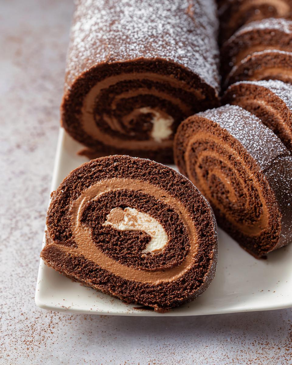 Chocolate Mocha Swiss Rolls. - detail 1