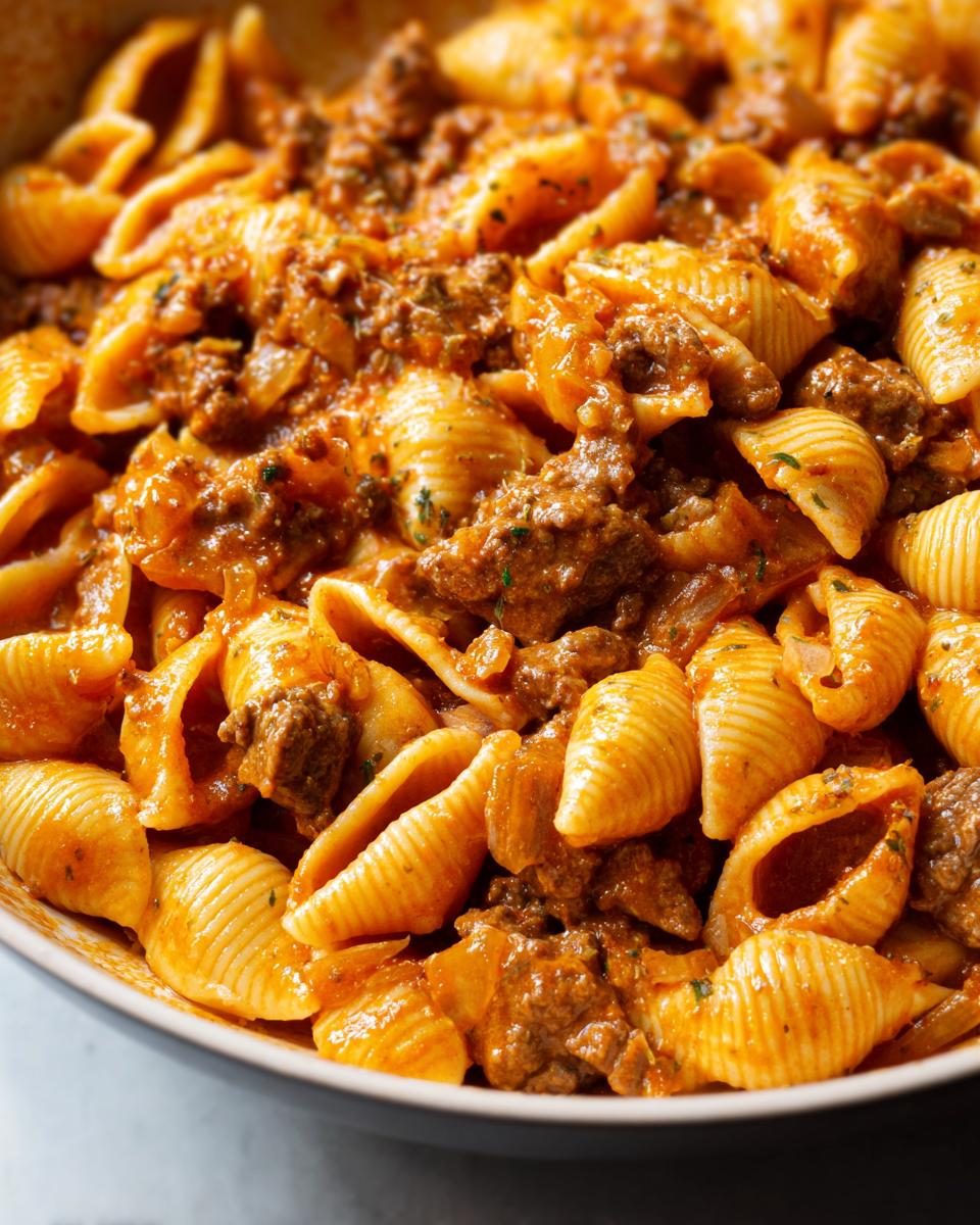 Creamy Beef and Shells - detail 1