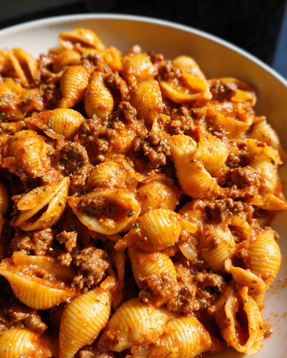 Creamy Beef and Shells - detail 2