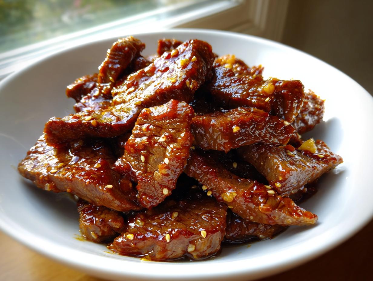 Honey Glazed Steak Strips