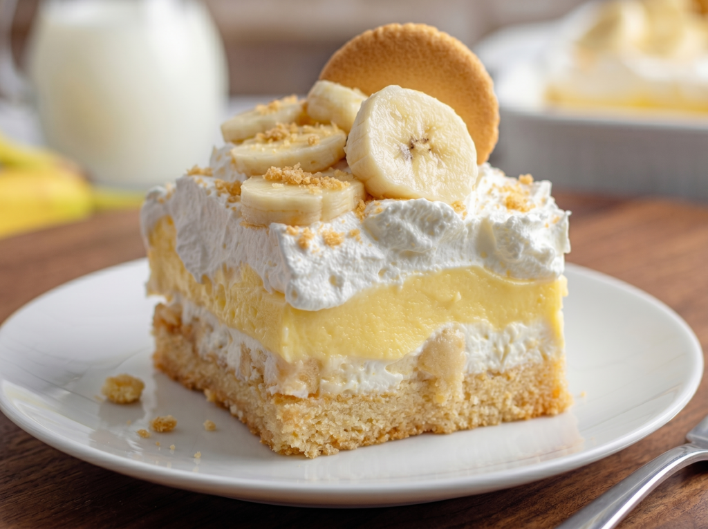 Banana Pudding Poke Cake