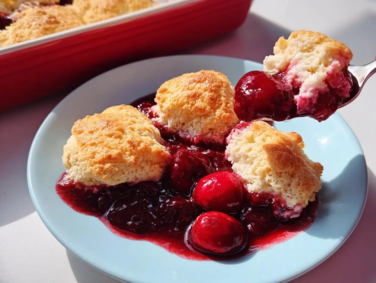 Buttermilk Biscuit Cherry Cobbler