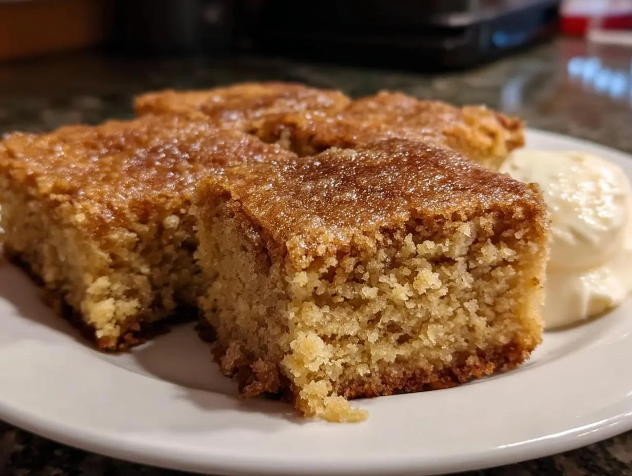 Buttery Brown Sugar Cake Squares